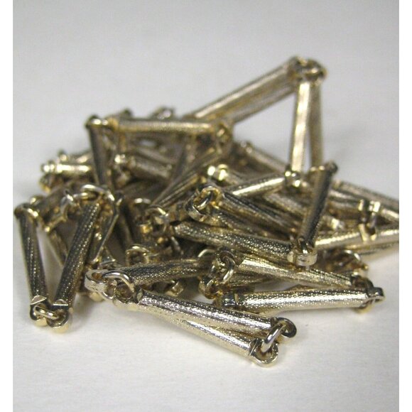 Paradise Necklace Panel Chain 56 in Jewelry Vintage Goldtone Cocktail Lariat - Picture 1 of 6